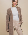 The Cassidy Cable Knit Open Cardigan