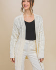 The Cassidy Cable Knit Open Cardigan