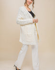 The Cassidy Cable Knit Open Cardigan