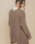 The Cassidy Cable Knit Open Cardigan