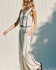 The Tara Linen Vest + Pants Set - Sold Separately
