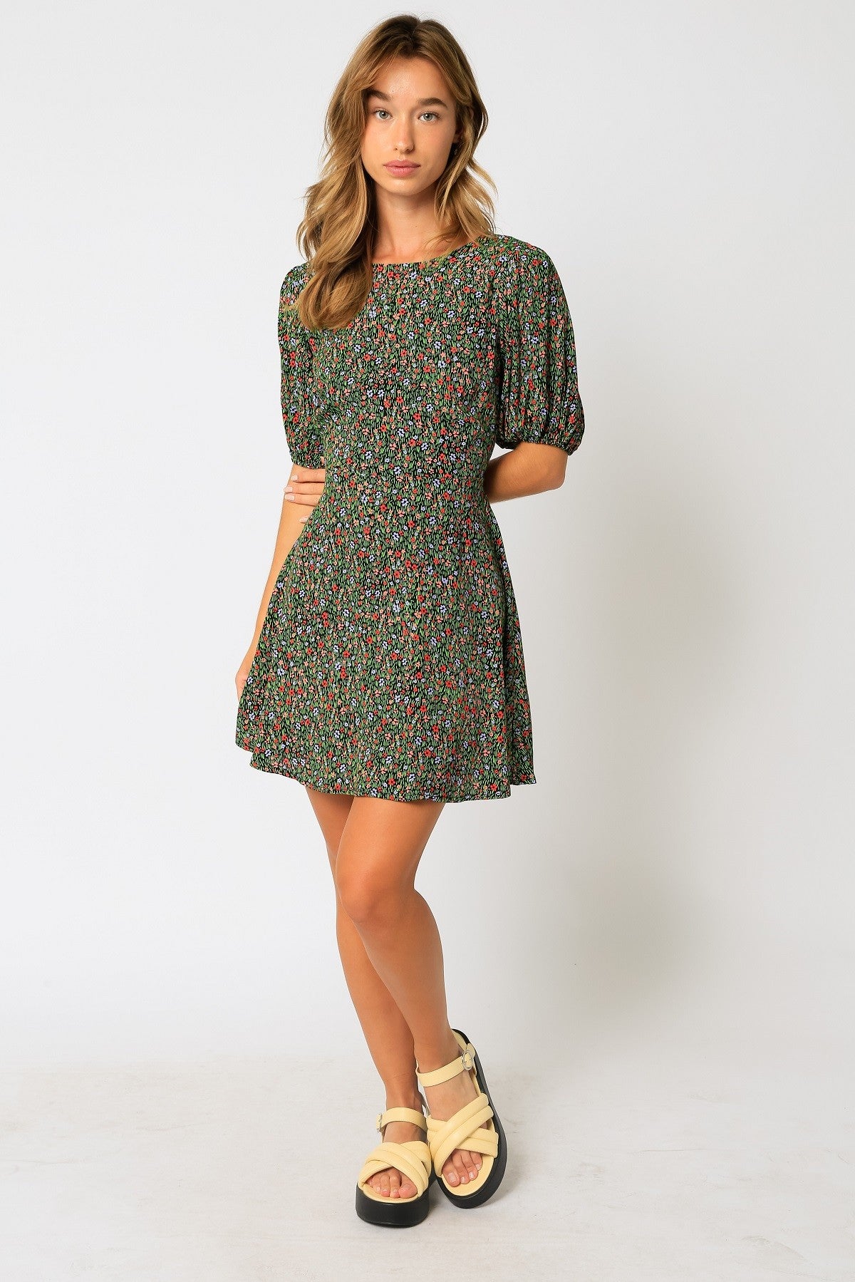 The Alice Puff Sleeves Mini Dress – Thread + Seed