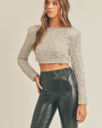 The Marilyn Pearl and Sequin Crop Top *Runway Exclusive*