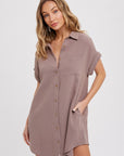 The Nayeli Button Down Shirt Dress