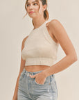 The Macy Cropped Sweater Tank