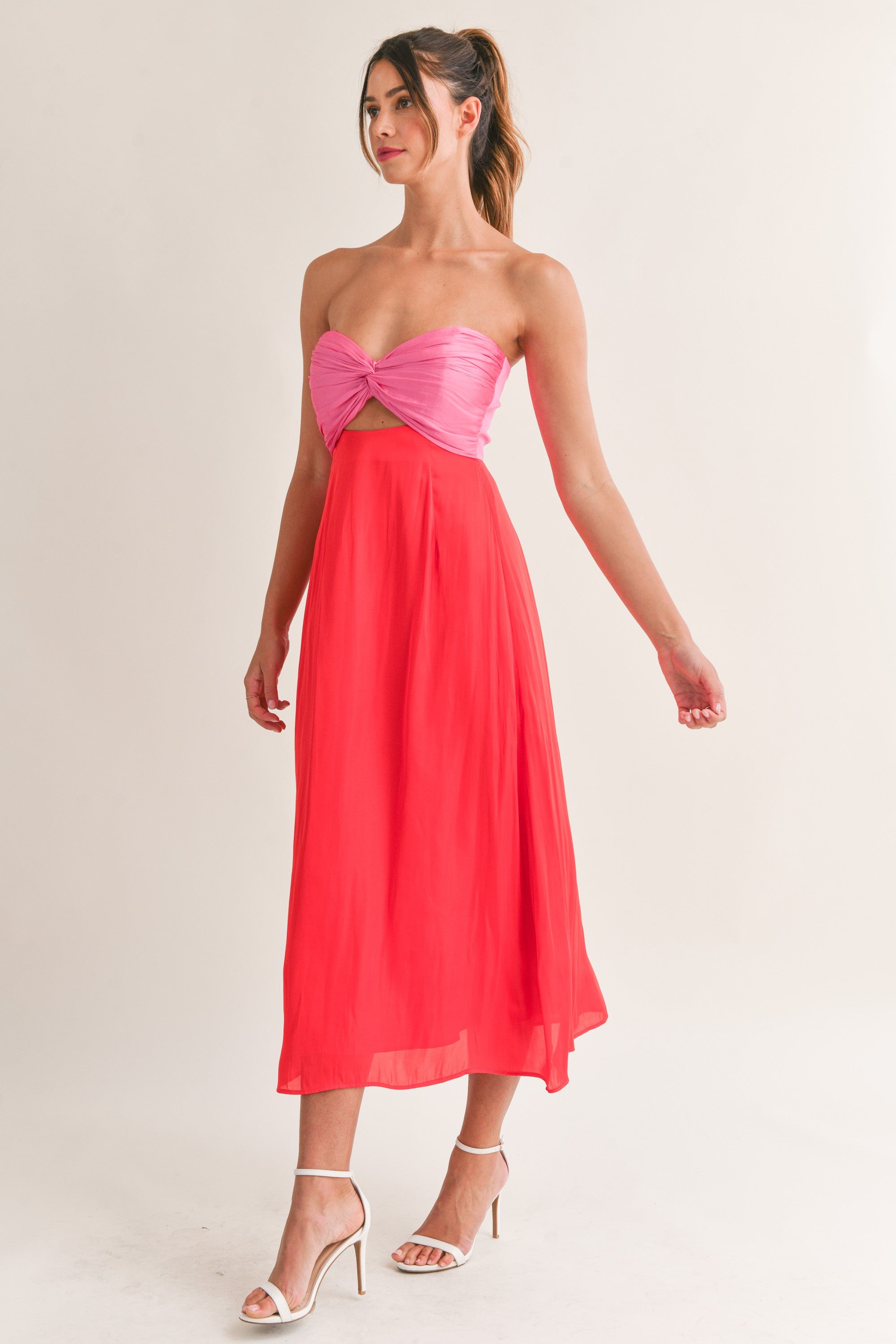 The Penelope Color Block Midi Dress *Runway Exclusive*