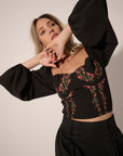The Adrianna Woven Sweetheart Top