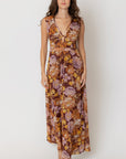 The Auburn Floral V-Neck Maxi Dress