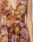 The Auburn Floral V-Neck Maxi Dress