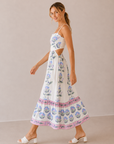 The Arabella Floral Border Midi Dress