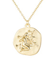 The Luna Zodiac Engraved Pendant Necklace