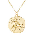 The Luna Zodiac Engraved Pendant Necklace