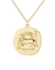 The Luna Zodiac Engraved Pendant Necklace