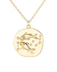 The Luna Zodiac Engraved Pendant Necklace