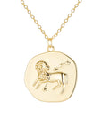 The Luna Zodiac Engraved Pendant Necklace