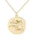 The Luna Zodiac Engraved Pendant Necklace