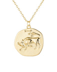 The Luna Zodiac Engraved Pendant Necklace