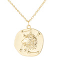 The Luna Zodiac Engraved Pendant Necklace