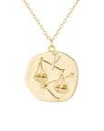 The Luna Zodiac Engraved Pendant Necklace