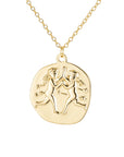 The Luna Zodiac Engraved Pendant Necklace