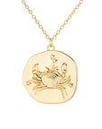 The Luna Zodiac Engraved Pendant Necklace