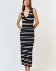 The Hildy Black Striped Sweater Dress