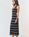 The Hildy Black Striped Sweater Dress