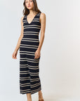 The Hildy Black Striped Sweater Dress