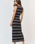 The Hildy Black Striped Sweater Dress
