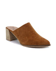 The Stephanie Camel Vegan Suede Mules