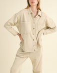 The Mossy Dye Shacket + Jogger Set - Sold Separately