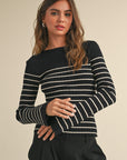 The Perry Striped Long Sleeve Top