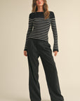 The Perry Striped Long Sleeve Top