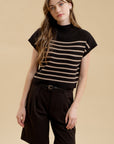 The Briar Mock Neck Short Sleeve Sweater