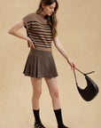 The Briar Mock Neck Short Sleeve Sweater