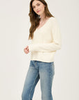 The Preya Oatmeal V-neck Sweater