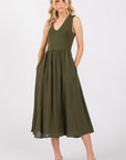 The Becca Olive Everyday V-neck Dress