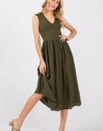 The Becca Olive Everyday V-neck Dress