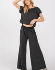 The Sirena Black Lounge Top + Pant Set - Sold Separately