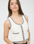 The Lani Gold Button Vest