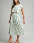 The Santorini Crop Top + Midi Skirt Set- Sold Separately