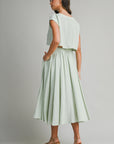 The Santorini Crop Top + Midi Skirt Set- Sold Separately