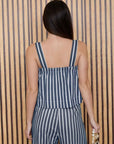 The Mira Navy Striped Top + Pant Set - Sold Separately