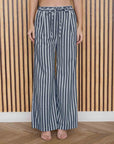 The Mira Navy Striped Top + Pant Set - Sold Separately