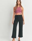 The Raley Patch Pocket Wide Leg Jeans