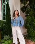 The Hallie Embroidered Corduroy Pants