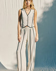 The Tara Linen Vest + Pants Set - Sold Separately