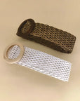 The Woven Round Wooden Buckle Belt