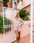 The Quinn Striped Shirt + Shorts Set - Sold Separately