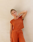 The Rumi Copper Top + Pant Set - Sold Separately